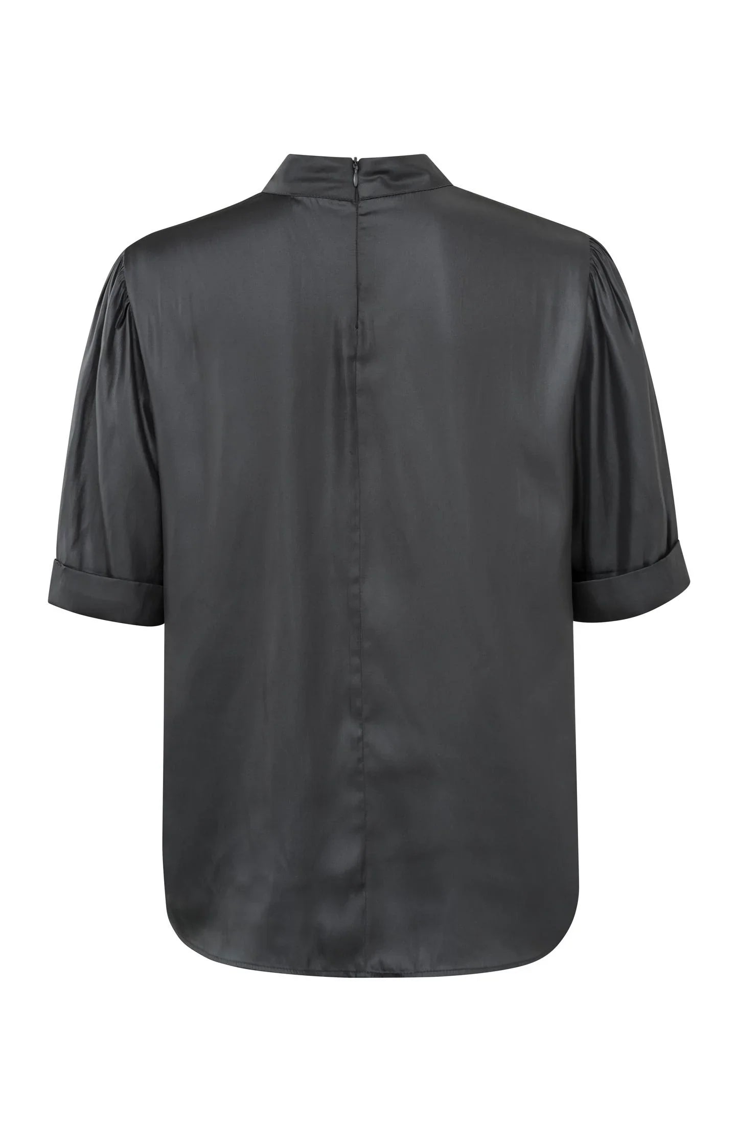 YAYA - Turtle Top With Puff Sleeves