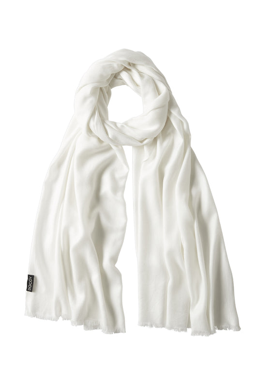 BOODY - Fringed Hem Scarf Silkinpehmeä Bambuhuivi