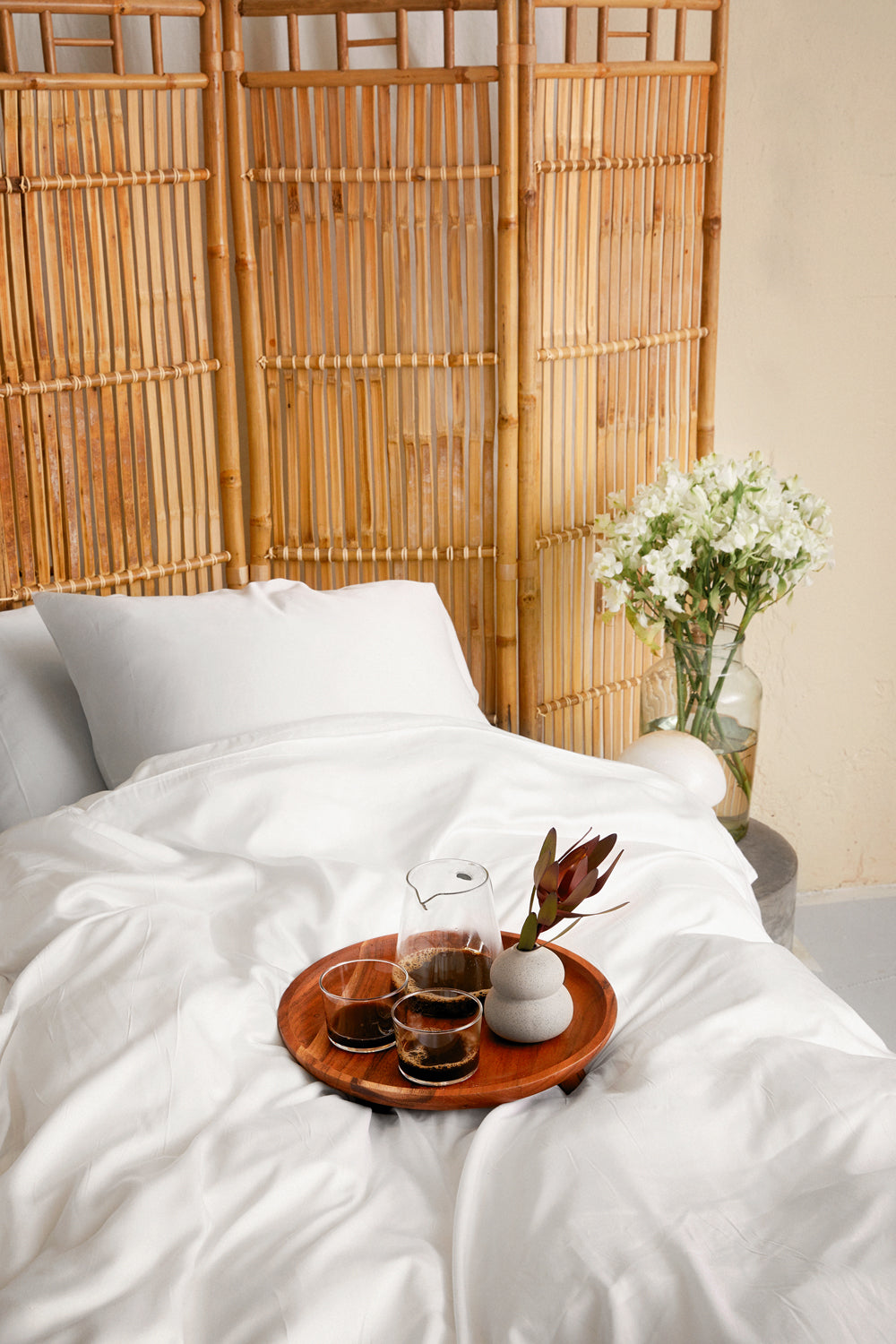MOVESGOOD - Bamboo Bed Set 150 X 210 cm
